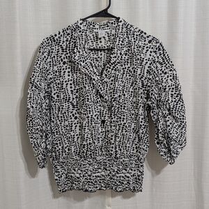 4/$20 Dressbarn Black and White Women's Blouse 3/4 sleeves shirted